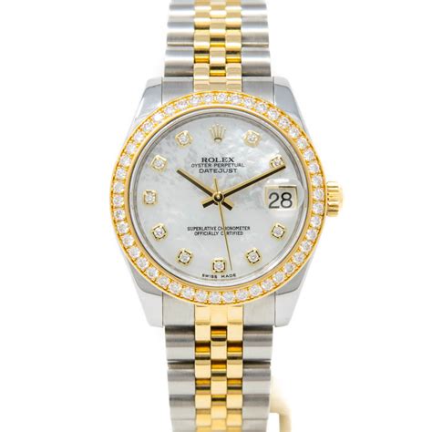 black mother of pearl rolex face ladies diamonds rose gold|rolex datejust 31 price.